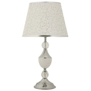 Lampada da Tavolo VKH907, Argento, Tessuto, 30x30x54 cm