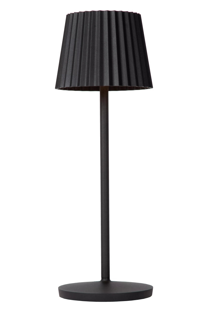 Lampada da tavolo esterna ricaricabile LED 2W IP54 nera Lucide
