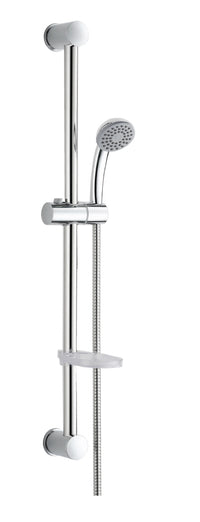 Saliscendi Asta con Doccetta  in Acciaio Nature 125