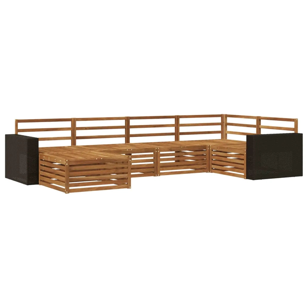 Set di divani da esterno 6 pz Naturale 3383572