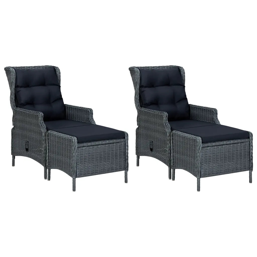 Set Mobili da Pranzo per Giardino 7 pz Grigio Scuro cod mxl 42225