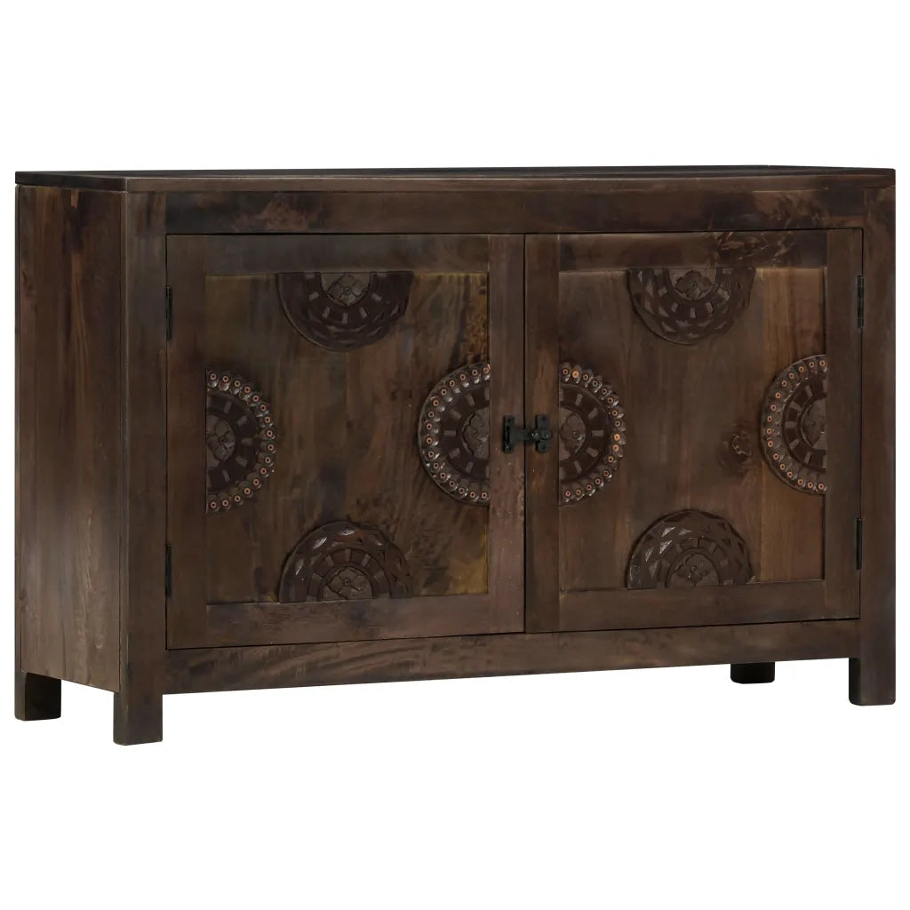 Credenza con Design Intagliato 110x35x70 cm in Legno di Mango 247765