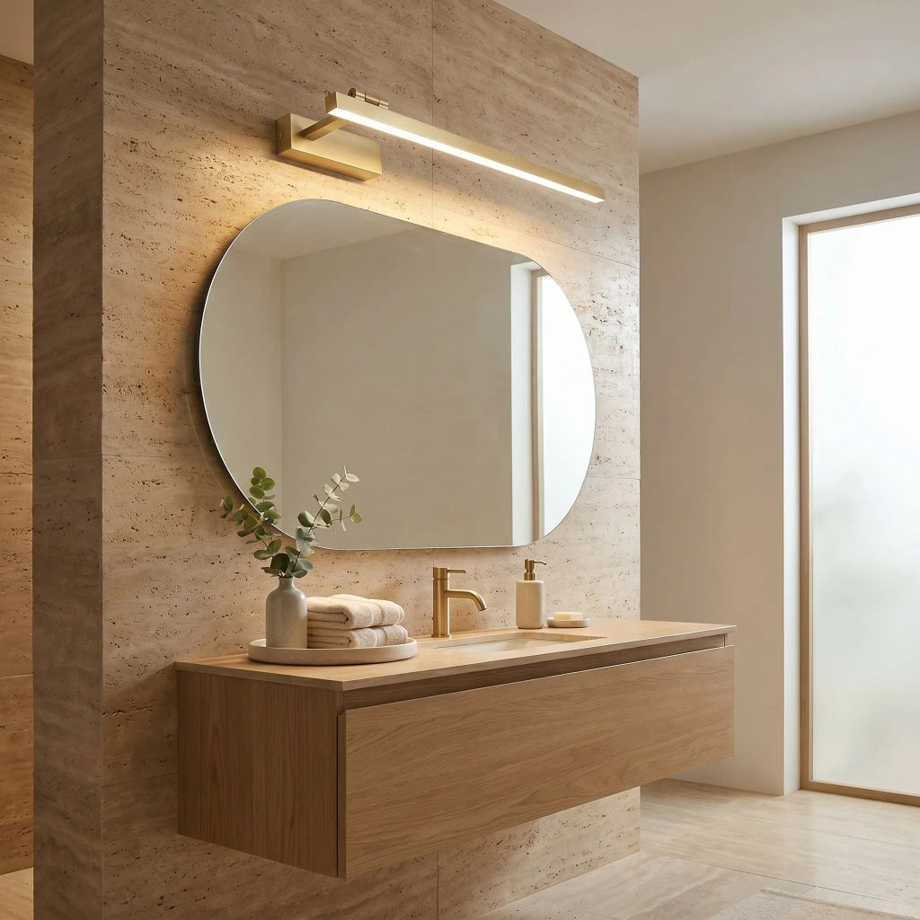 Applique Da Bagno Led Swe032-1w 60cm Brush Gold