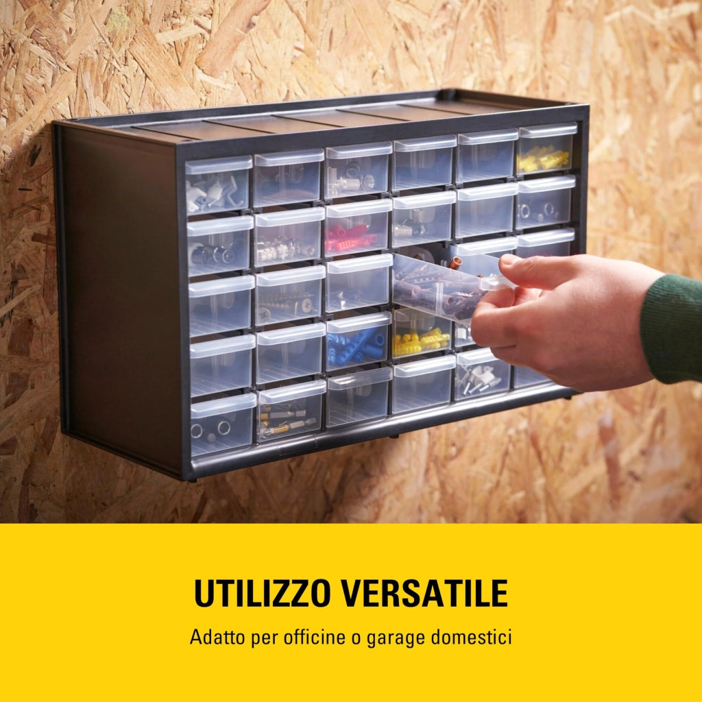 Cassettiera Porta Minuteria 30 Cassetti Stanley 36,5 x 15,3 x 22 cm