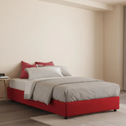 Ariba, Letto Piazza e Mezza Sfoderabile Made in Italy, Rosso