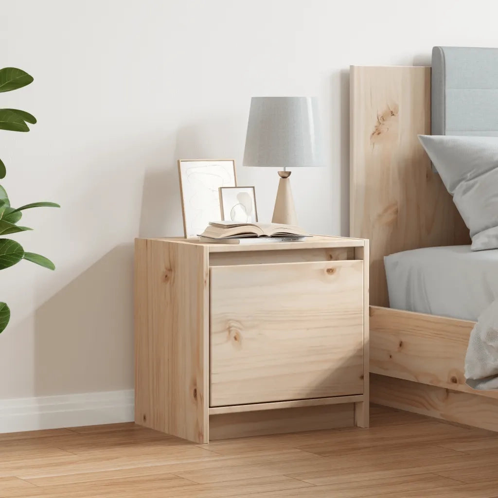 Comodino 40x30,5x40 cm in Legno Massello di Pino cod mxl 30989