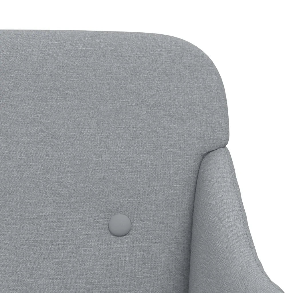 Poltrona-Divano Sedia-Poltroncina Grigio Chiaro 63x76x80 cm in Tessuto