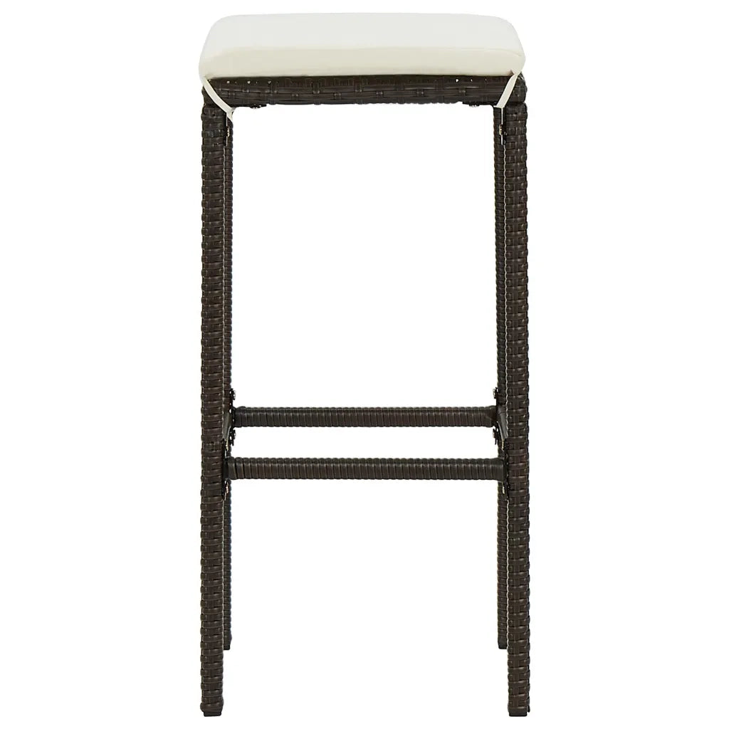 Set Bar da Giardino 4 pz con Cuscini Marrone cod mxl 40303