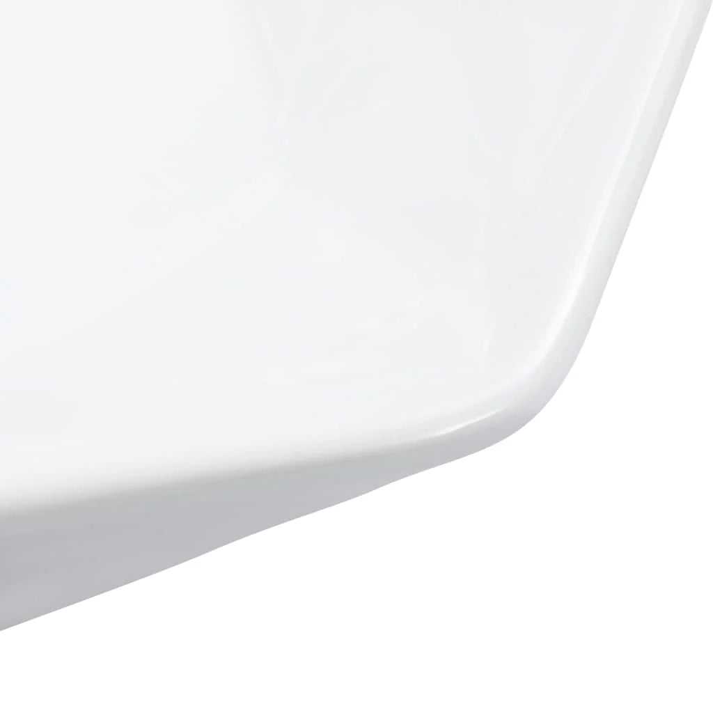Lavabo da appoggio per l'interno del bagno cabina doccia cabina WC 41 x 36,5 cm ceramica bianca 02_0002622