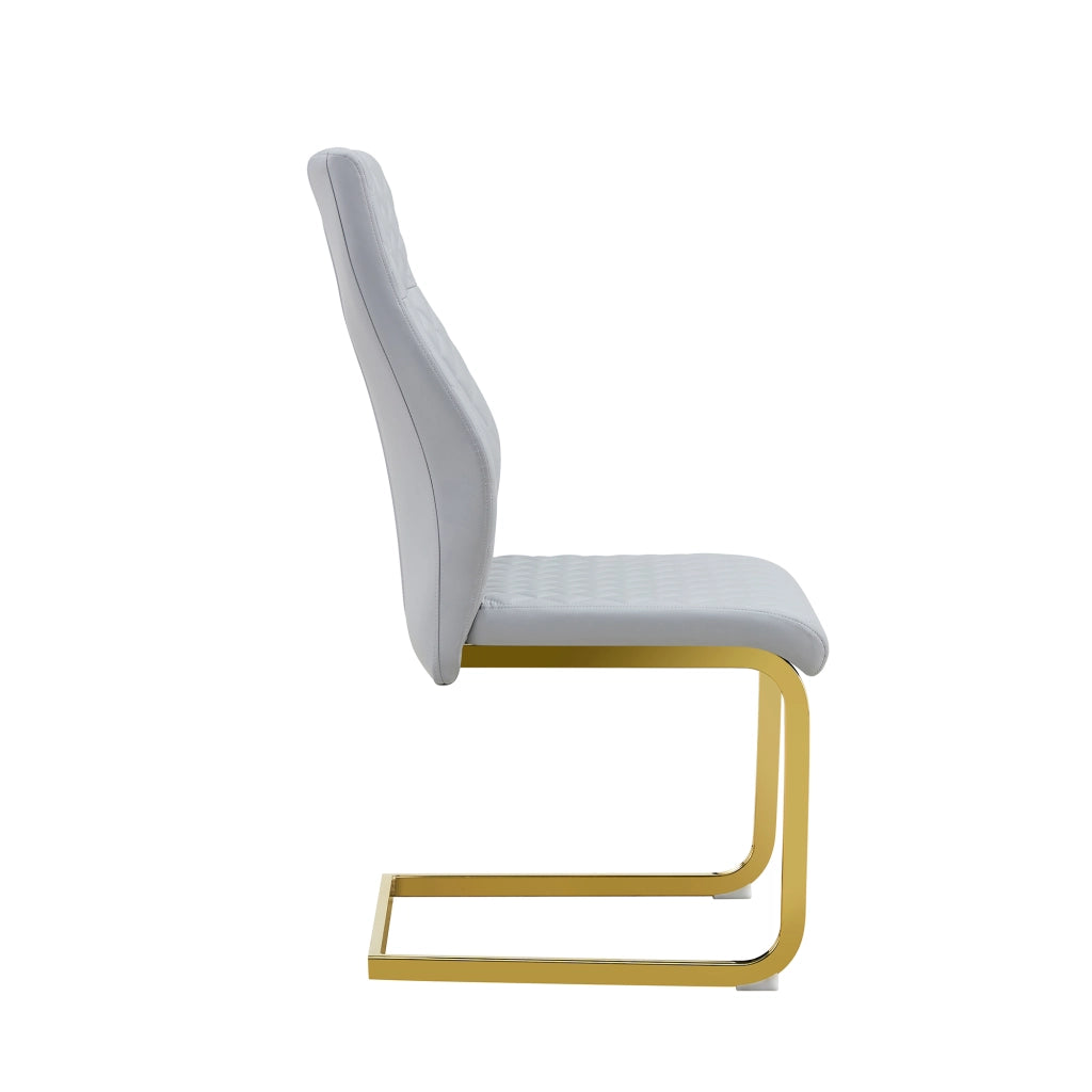 Tavolo Rotondo con 2 Sedie da Pranzo ¨C MINIMAL ¨C Piano MDF Rovere, Gambe Oro, Seduta Grigio