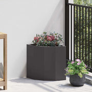 Vaso d'angolo Nero 30 x 30 x 35 cm Acciaio 883654
