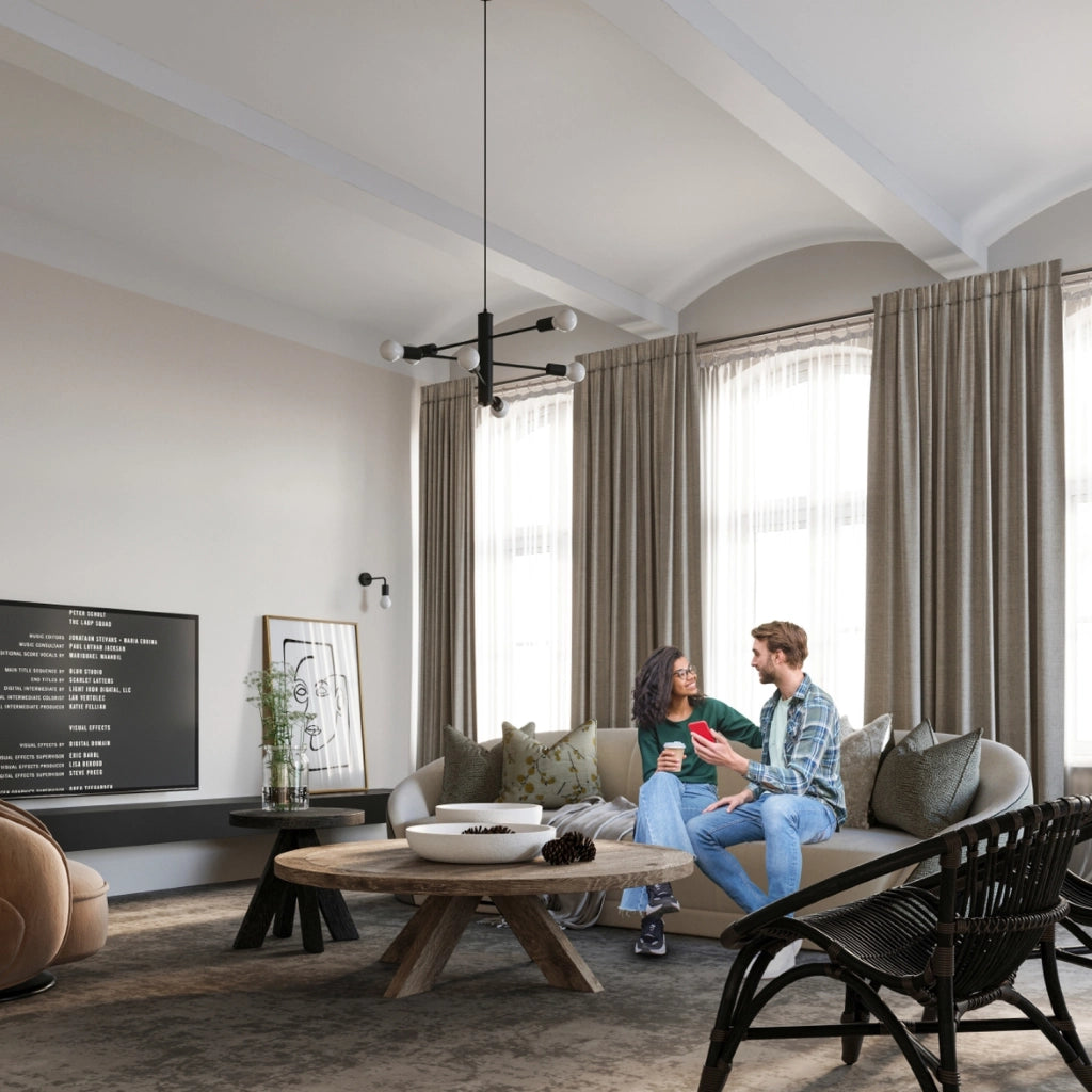 Lampadario Basilik 3D Pure Lume 3xE27 nero metallo