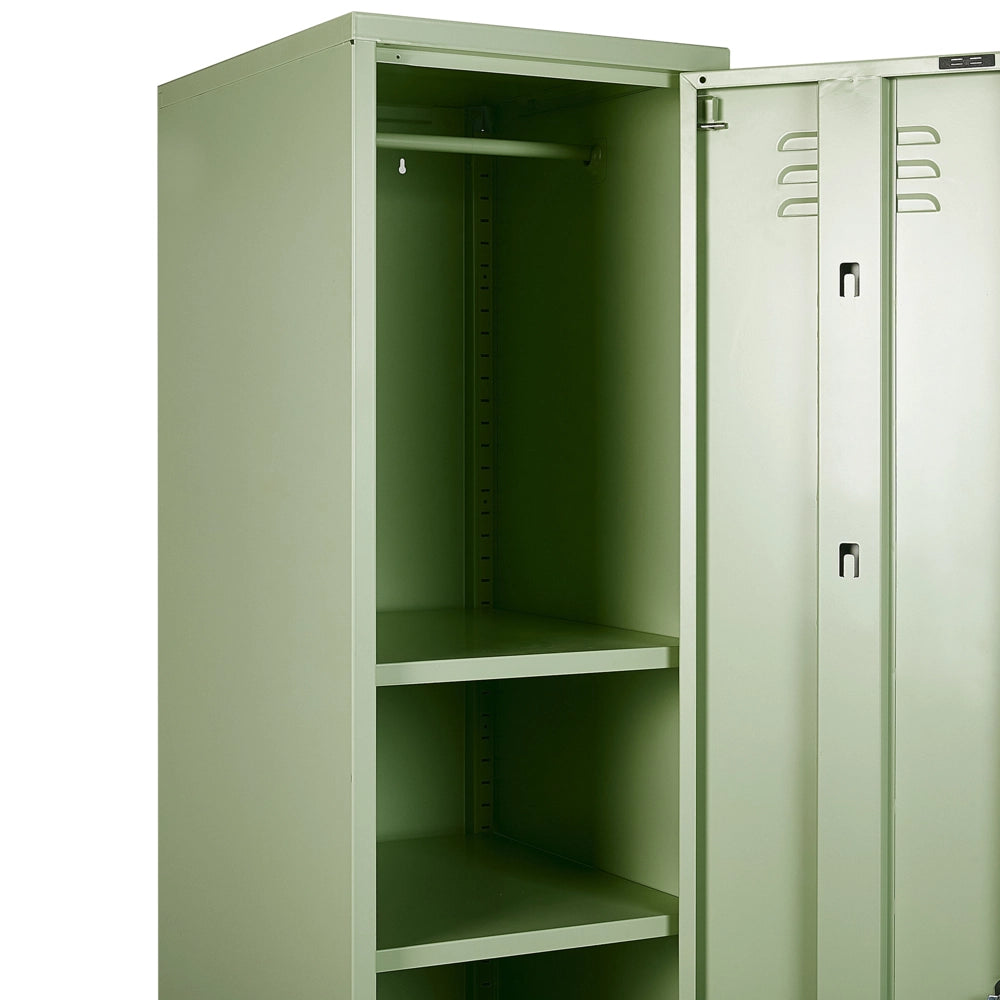 Armadietto mobile contenitore Armadietto In Metallo Verde Con 5 Ripiani E Binario Moderno Home Office
