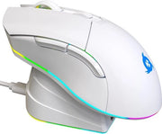 Maus RGB Senza Filo con Ricaricabile e Sensore di Alta Precisione - Fino a 6000 DPI per PC / PS4 / PS5