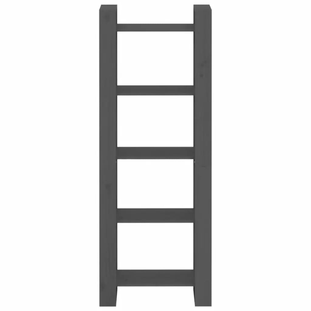 Libreria Divisorio-Scaffale per Libri-Mobile di Stoccaggio Grigio 60x35x160 cm Legno Massello