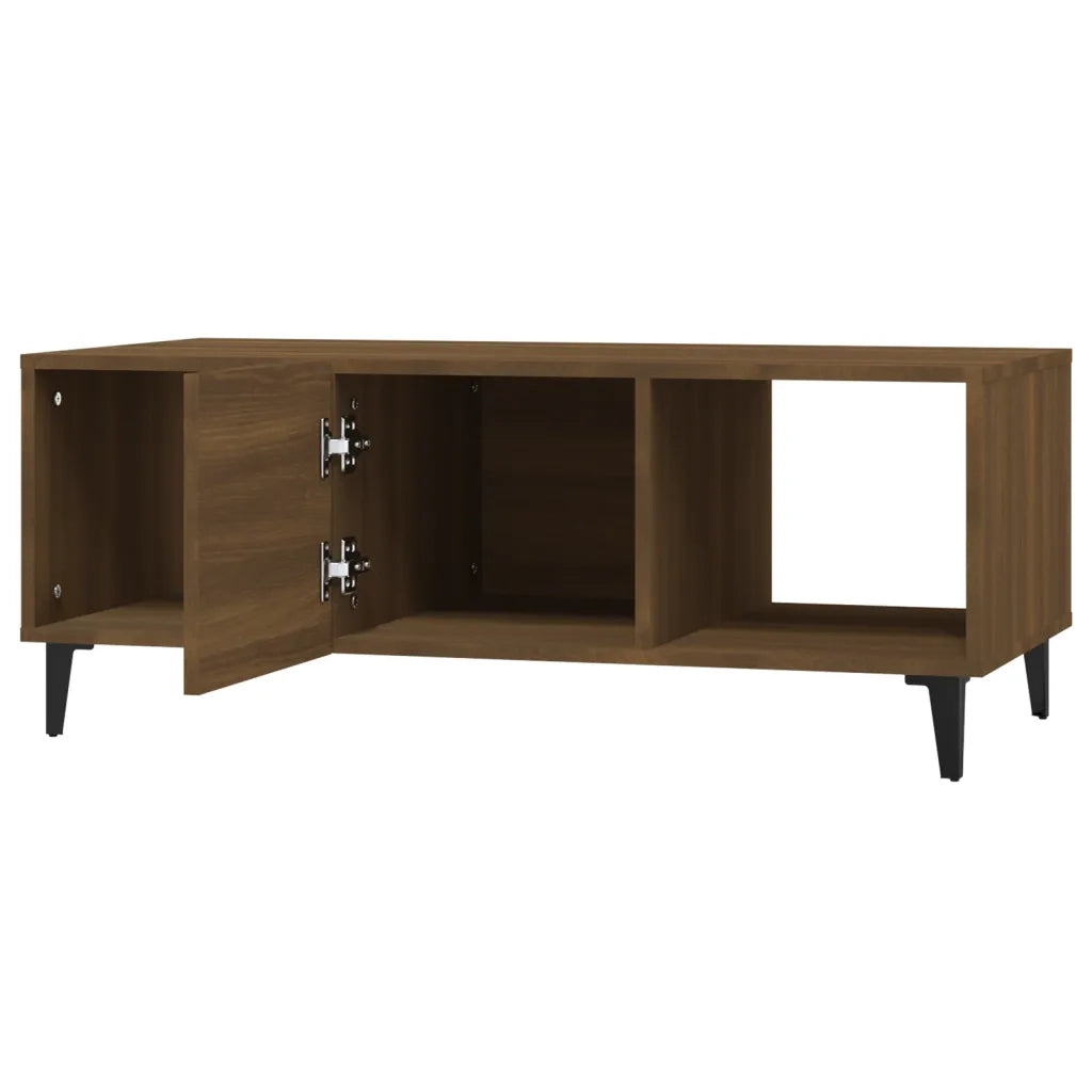 Tavolino da Caffè Rovere Marrone 102x50x40 cm Legno Multistrato 817530