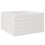Fioriera rialzata per piante e fiori terrazza giardino 40 x 40 x 23 cm legno di pino massiccio bianco 02_0037525