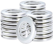 32 pezzi di anelli per tende, anelli per tende in alluminio con diametro interno di 40 mm per tende, tende da bagno, accessori per abitazione e decorazione (argentato chiaro)