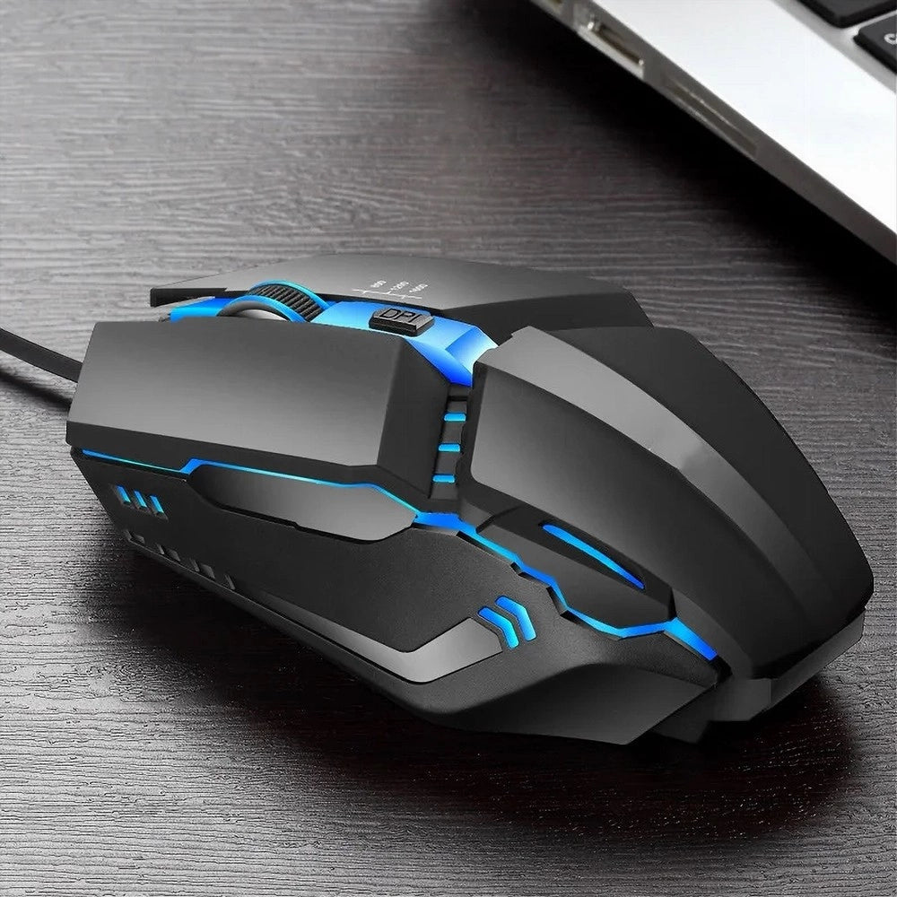 Trade Shop - Mouse Da Gioco Cablato Ergonomico 800/1200/1600 Dpi Con Retroilluminazione Dja88 -