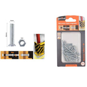 Trade Shop - Set 18 Pezzi Viti Vite A Testa A Croce Piatta 4x30mm Con Dado Esagonale M4 90936 -