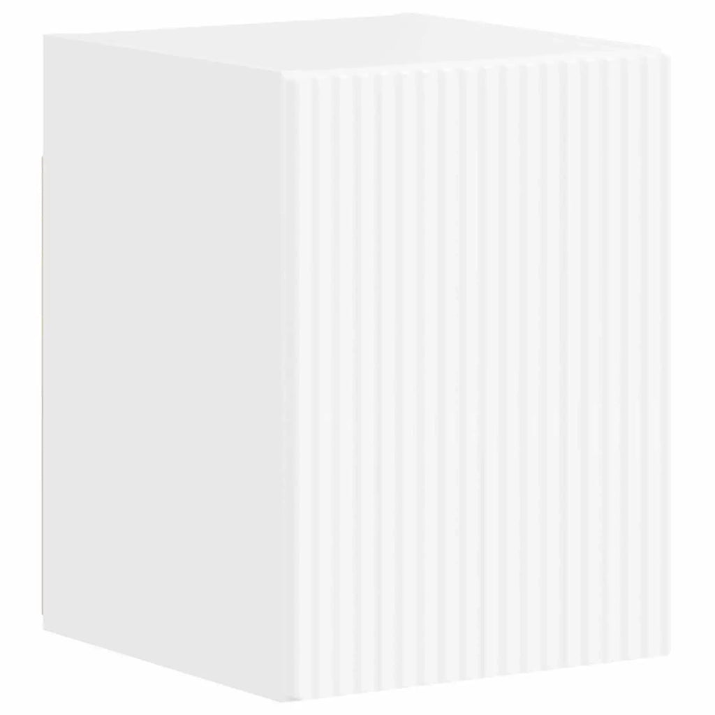Set mobile TV 4 pz | Armadietto TV | Mobile Porta TV Bianco Lucido Legno multistrato