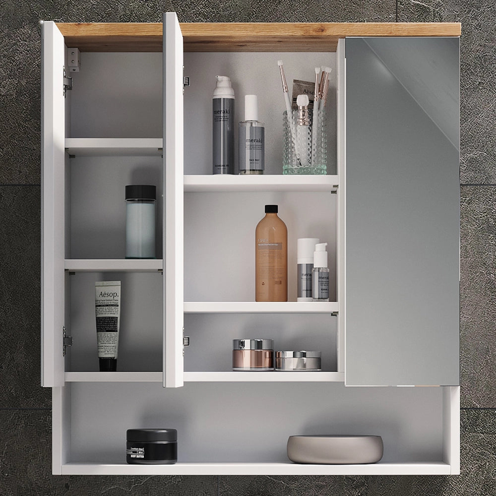 Vicco Specchio contenitore bagno Bianco 70 x 77.5 cm con 3 porte