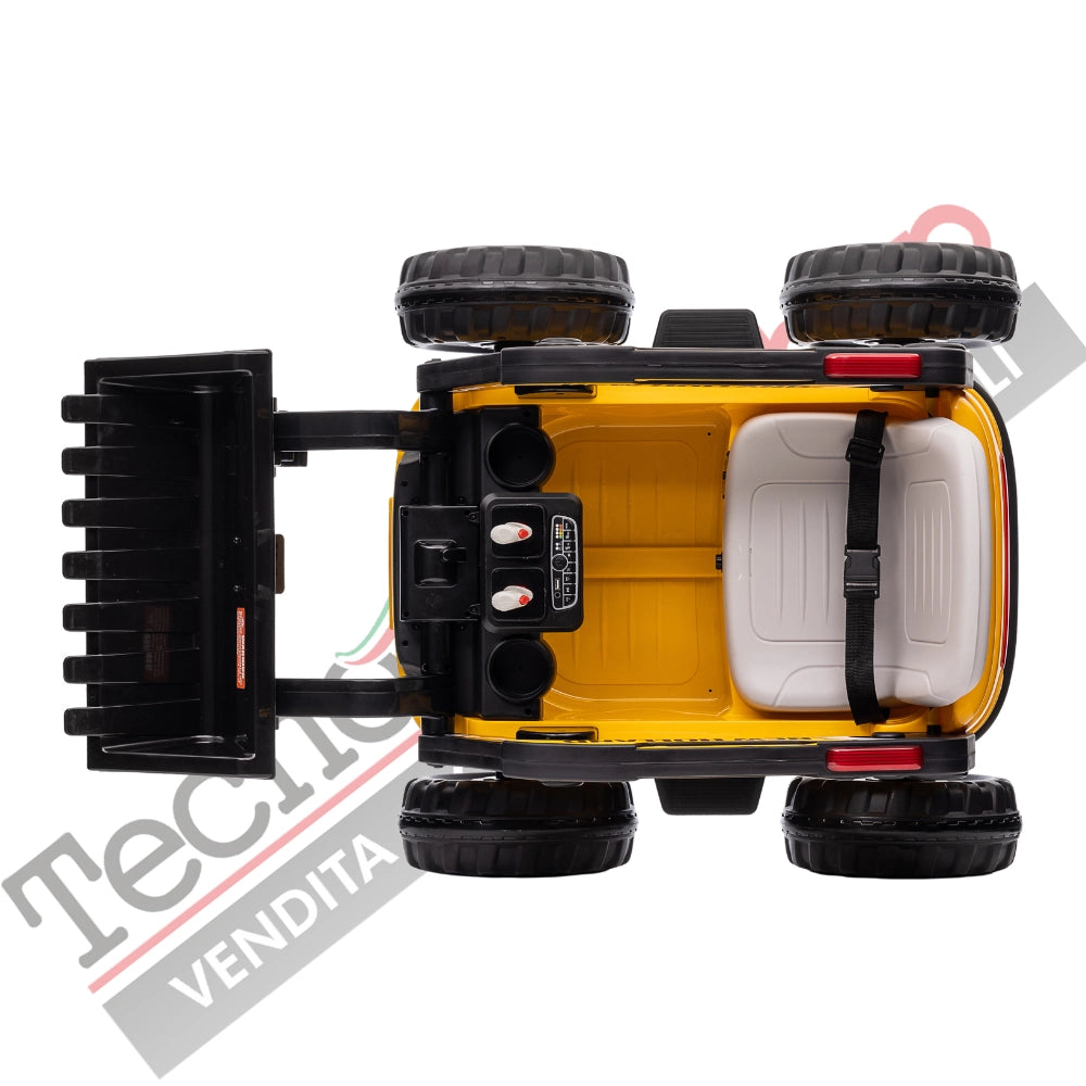 Trattore New Holland Ruspa Elettrica Pala Meccanica Per Bambini 12V con Radiocomando