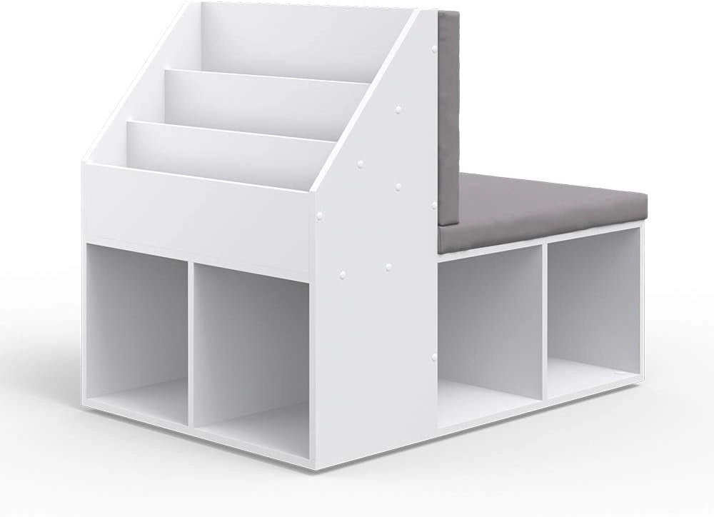 Libreria bambini Onix, Bianco, 97.1 x 78.4 cm, adatto per la conservazione e l'organizzazione dei giocattoli