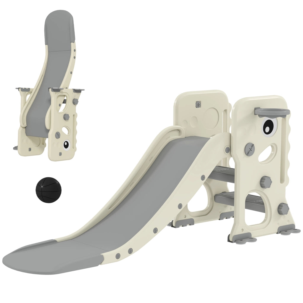 Scivolo 3 in 1 con struttura arrampicata e canestro ¨C Xylo ¨C per bambini 2-5 anni