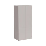 Guardaroba 2 ante Caiazzo, Mobile camera da letto, Cabina armadio portabiti, Armadio appendiabiti, 90x56 h199 cm, Beige