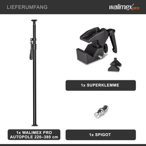 Autopole 220-380 cm incl. supermorsetto