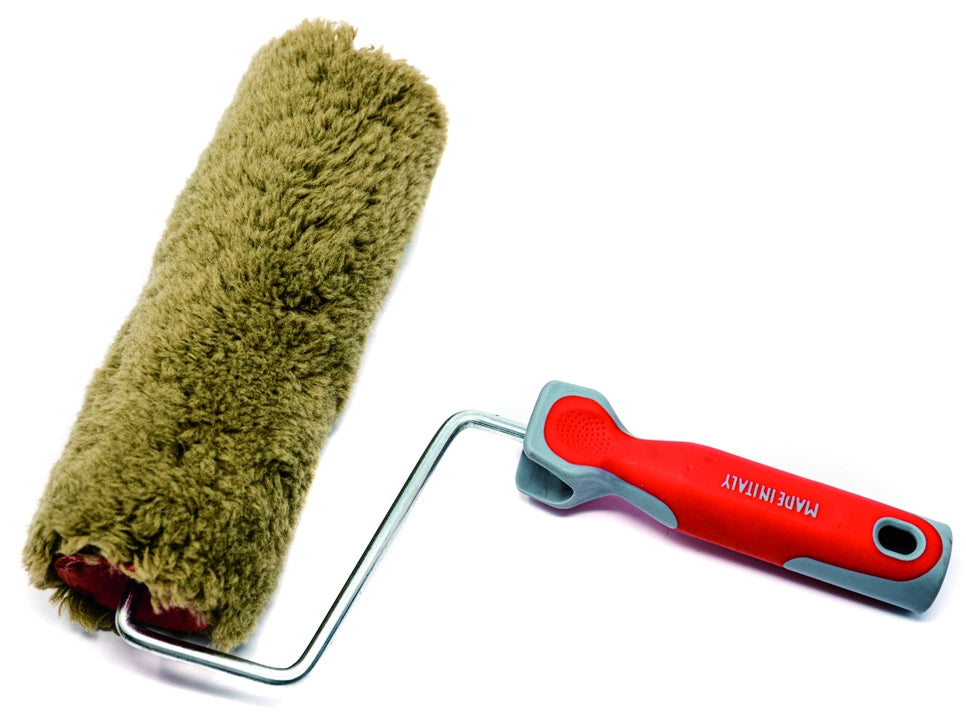 RULLO IN NYLON VERDE ANTISOLVENTE CON MANICO  mm.250