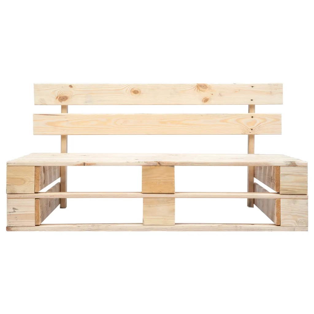Divano da Giardino a Pallet con Cuscini Sabbia in Legno di Pino 277476