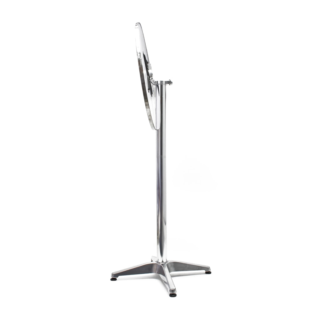Tavolo alto da bar rotondo pieghevole alluminio altezza regolabile 74/114 cm Ø 60 cm