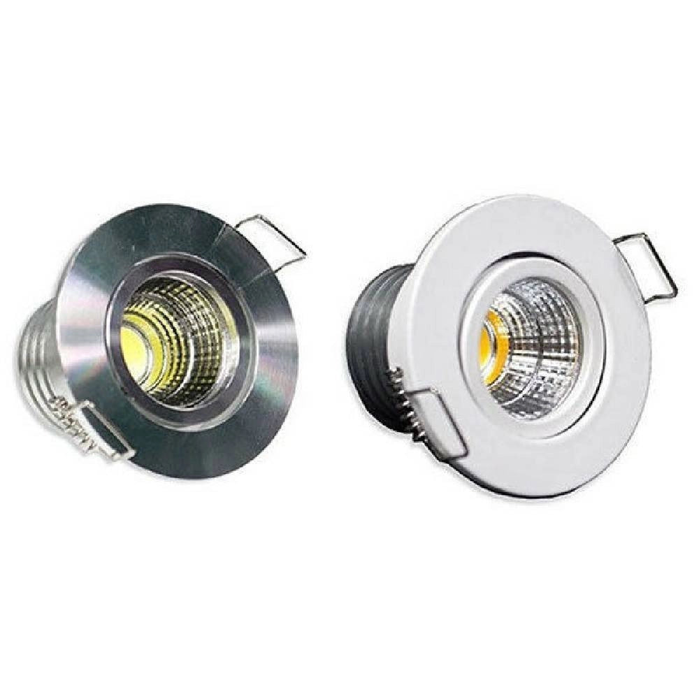 Trade Shop - Faretto 1 Led Cob Incasso 3 Watt 270lm Orientabile Luce Calda Fredda Naturale -