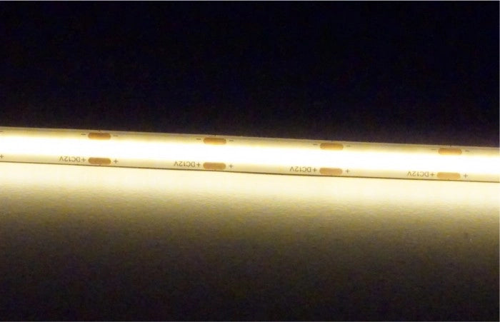 Striscia LED COB 480 9W/m gialla 12V IP20 5m dimmerabile Ecolight