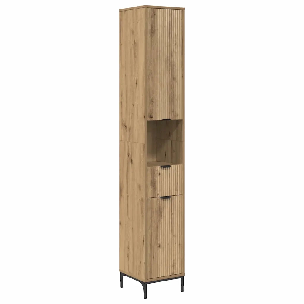 Mobile da Bagno con porta Rovere artigianale 31,5 x 33 x 190 cm 883413