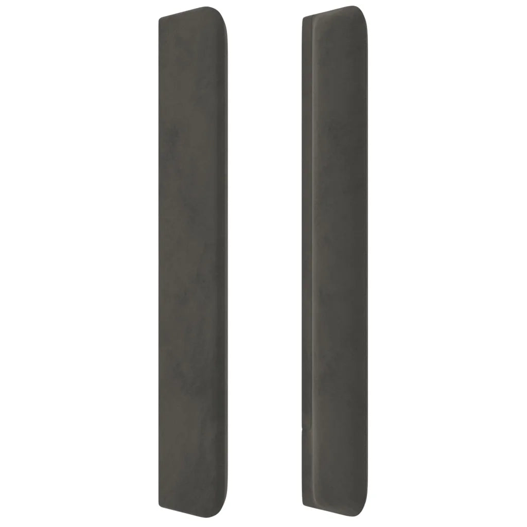 Testiera ad Orecchio Grigio Scuro 93x16x118/128 cm in Velluto 3119757