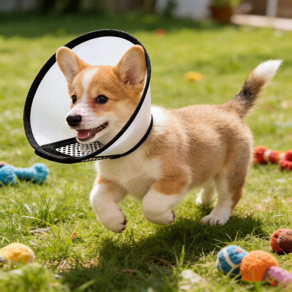 Collare Elisabettiano Regolabile per Cani e Gatti ¨C zephmum ¨C Nero