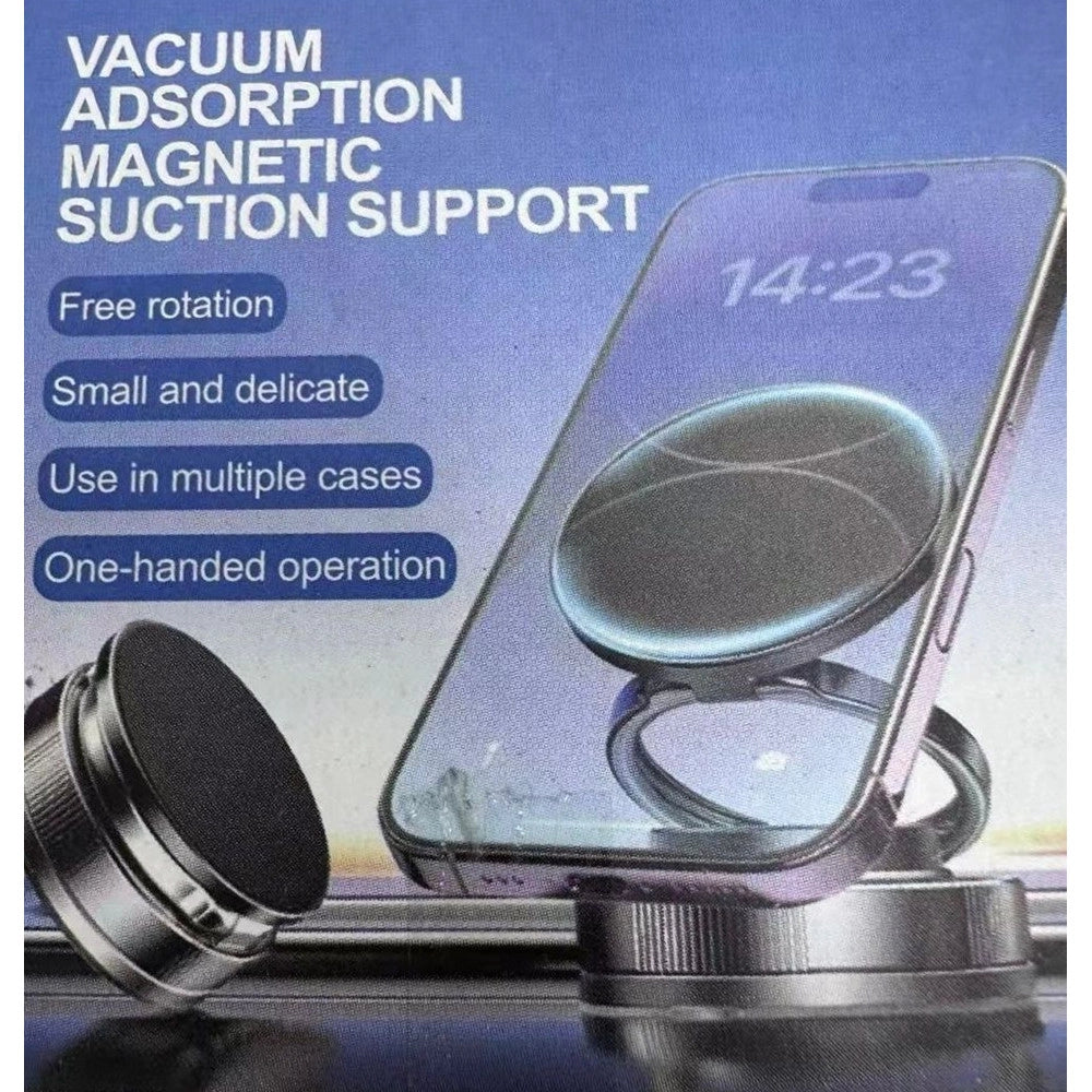 Trade Shop - Supporto Auto Magnetico Smartphone Con Ventosa Aspira Magsafe Cerchio Girevole Rotazione -