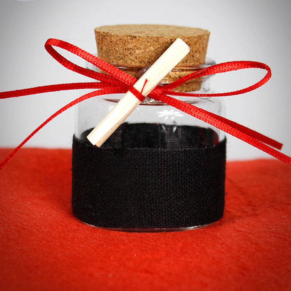 Trade Shop - Ampolla Barattolo N Vetro Con Tappo In Sughero Porta Confetti Bomboniera Laurea -
