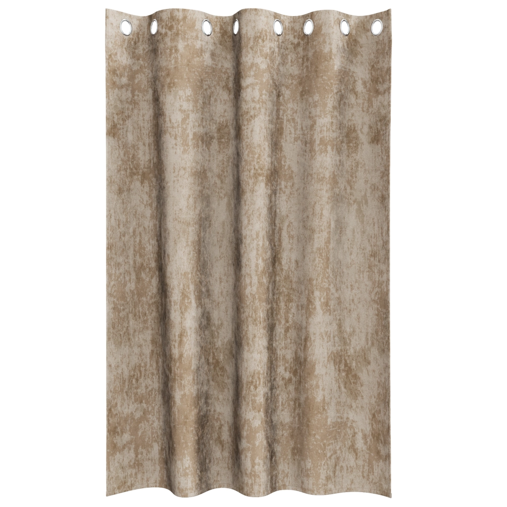Tende di Velluto Champagne Poliestere 140 x 175 cm