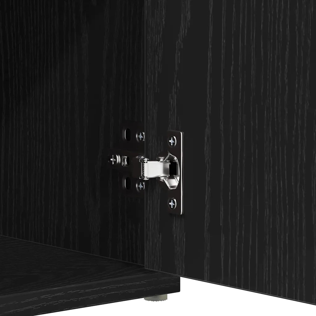 Panchina con contenitore Rovere Nero 102 x 32 x 50 cm 862986