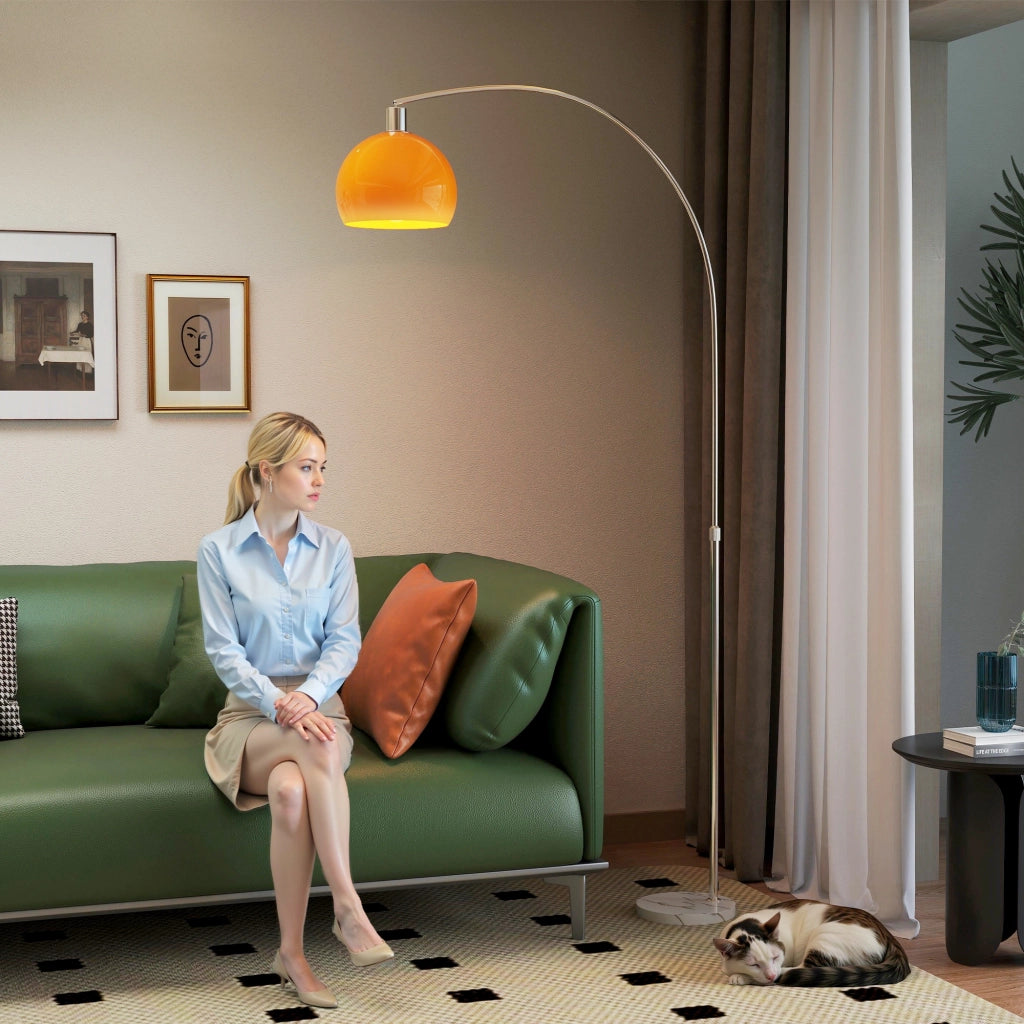 Lampada da terra ¨C zephmum ¨C arancione 26x90x180cm