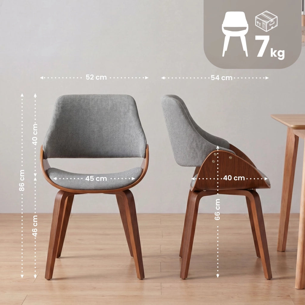 Sedia per sala da pranzo in tessuto Vangale 3