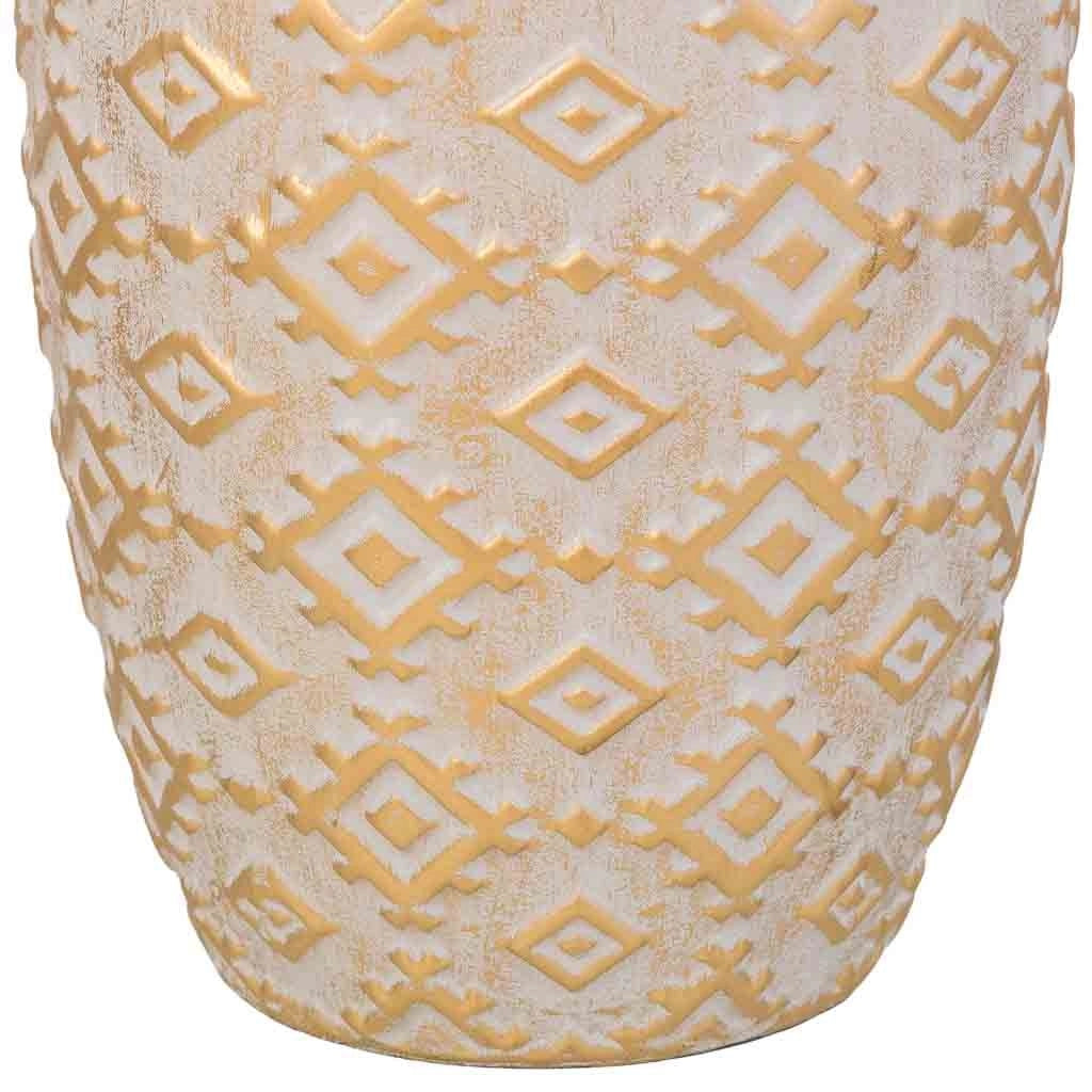 Vaso in ceramica color oro, d15x34h cm