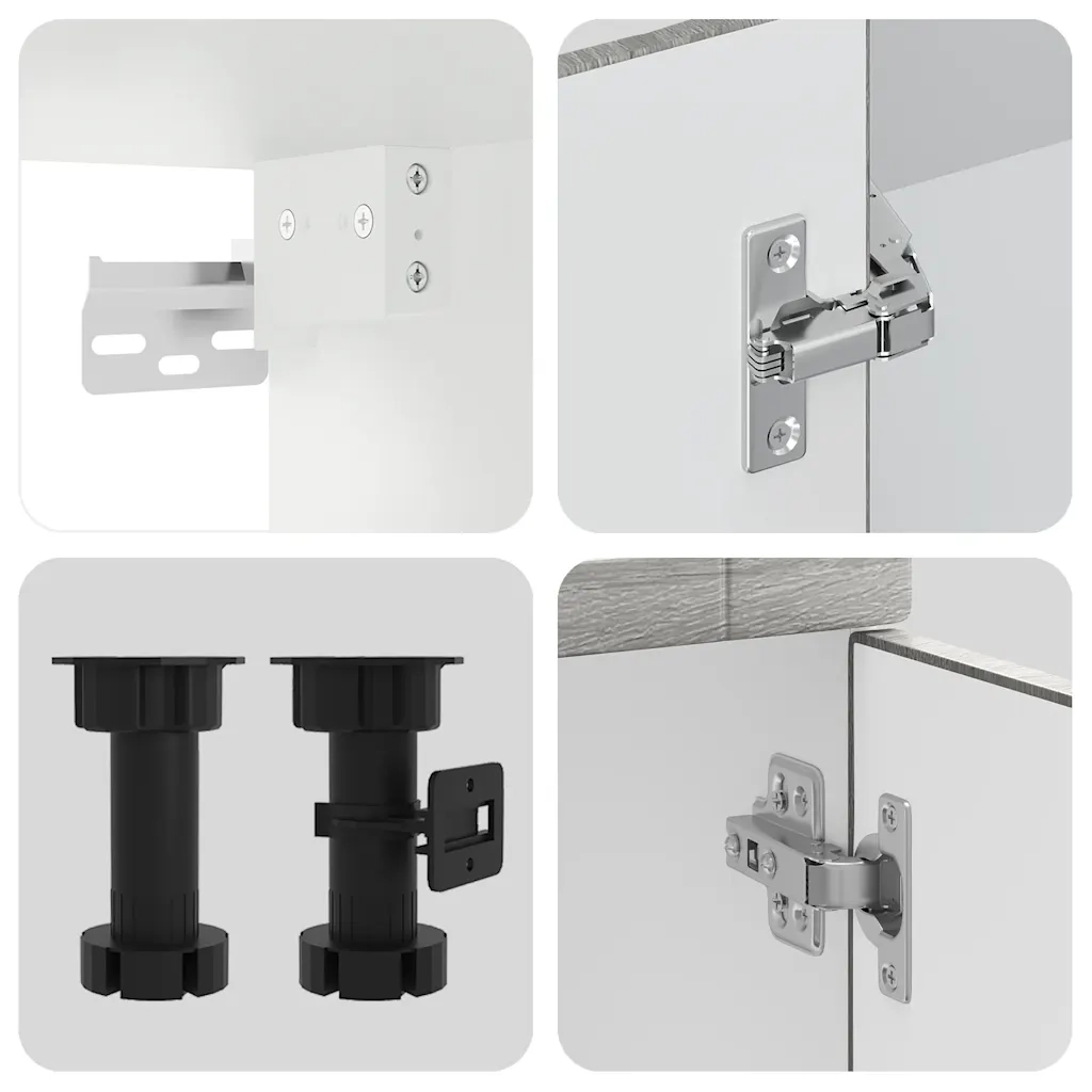 Set Mobili da Cucina 11 pz Porto Grigio Sonoma in Truciolato