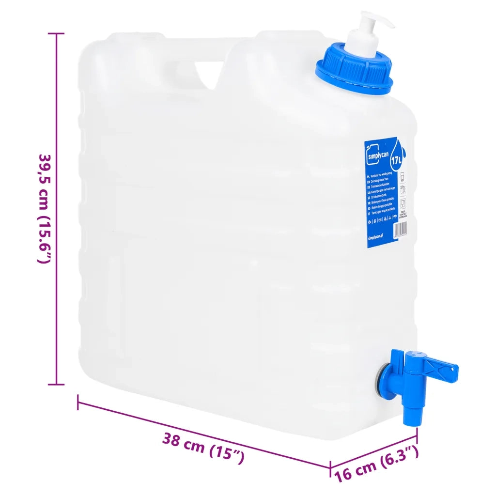 Contenitore Acqua Rubinetto e Dispenser Sapone 15 L in Plastica