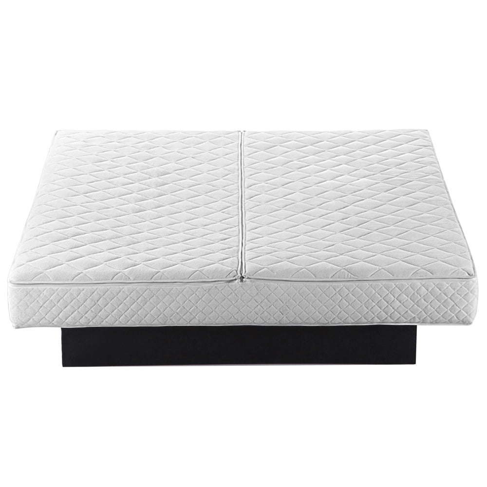 Letto matrimoniale ad acqua in velluto tortora 160 x 200 cm stile classico minimalista
