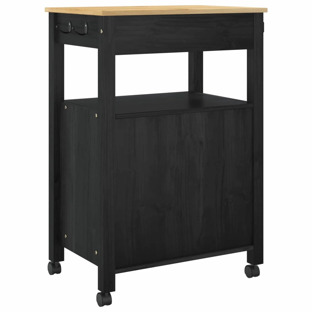 Carrello da Cucina MONZA Nero 60 x 40 x 88,5 cm CFW9232619